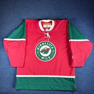 Koho Minnesota Wild NHL Hockey Jersey Mens L 24 Pit Red Green Vintage